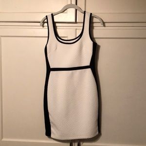 Black and White Sleeveless Dress